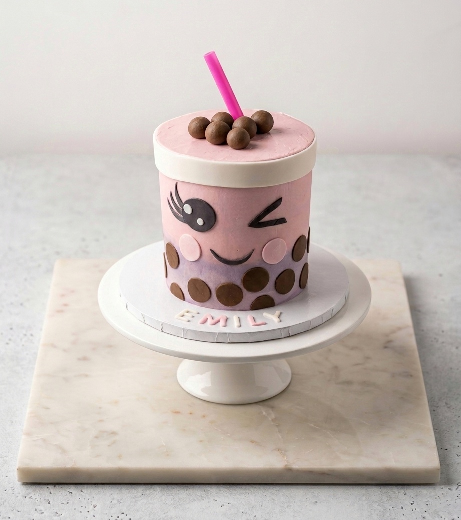 Bubble tea cake · Vibrant