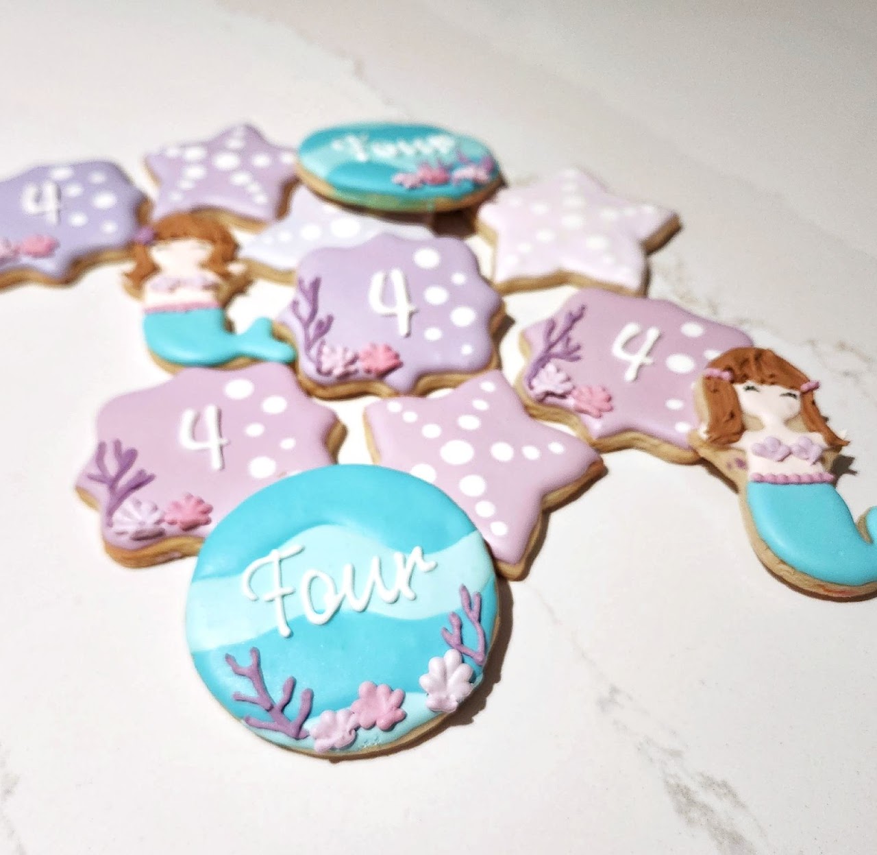 Mermaid Birthday Cookies · Mermaid Cookie Set